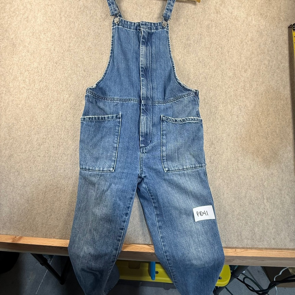 Madewell Denim Overalls Medium Wash Straight Leg Blue Jeans
